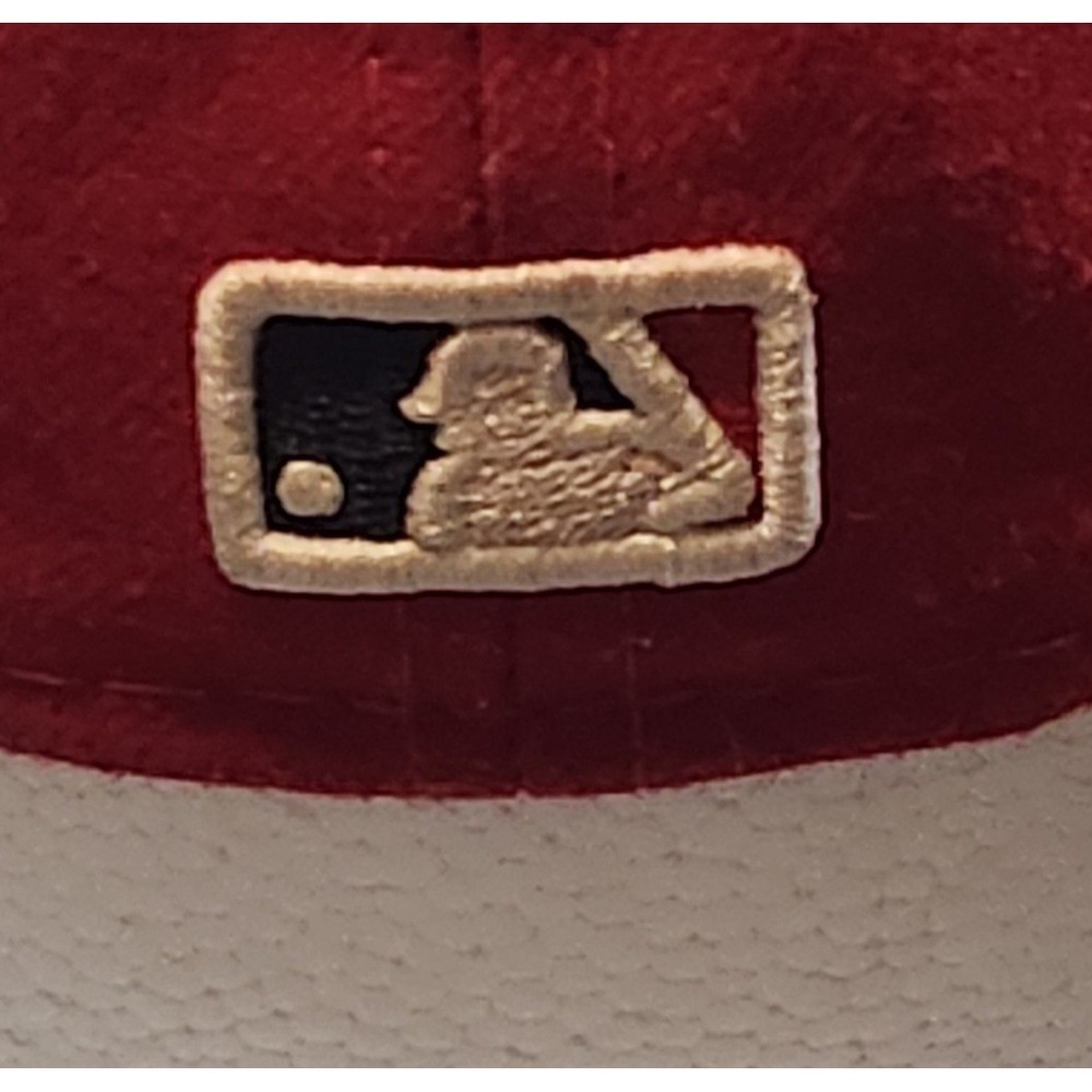 Cleveland Indians Hat Mens 7 Red New Era Fitted Official On Field Cap Camo Brim - Picture 7 of 11